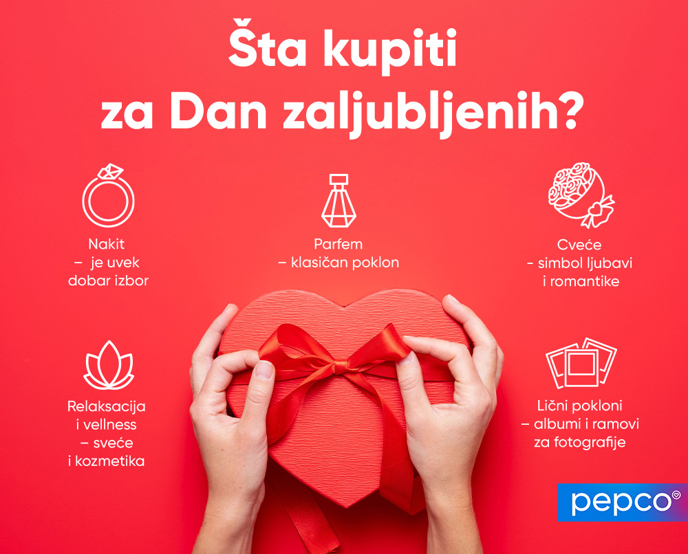 Pepco infografija "Šta kupiti za Dan zaljubljenih?"