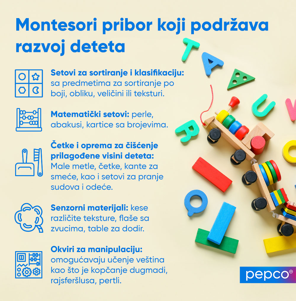 Pepco infografika o Montesori igračkama