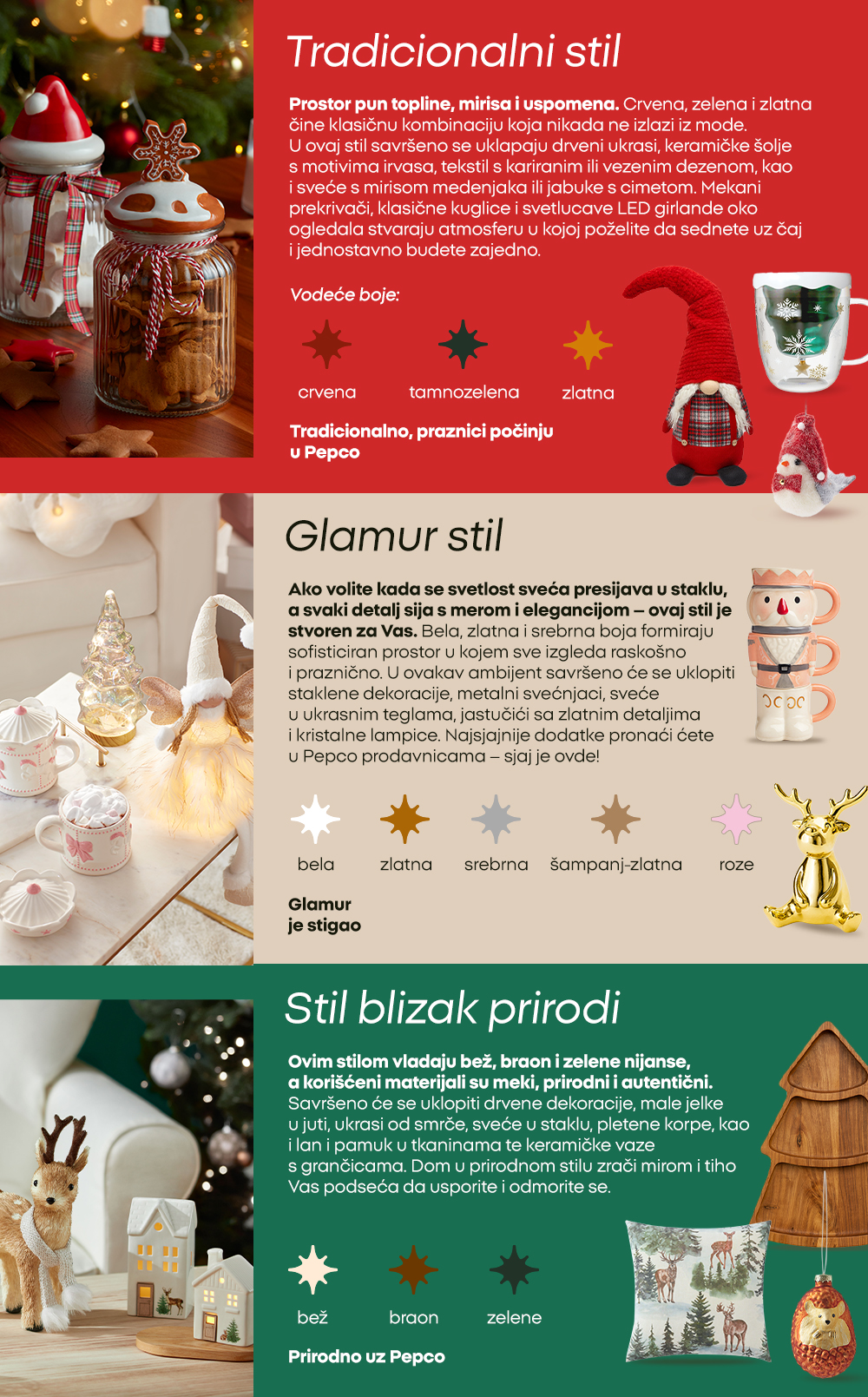 Tradicionalni, Glamur, Prirodni stil.
