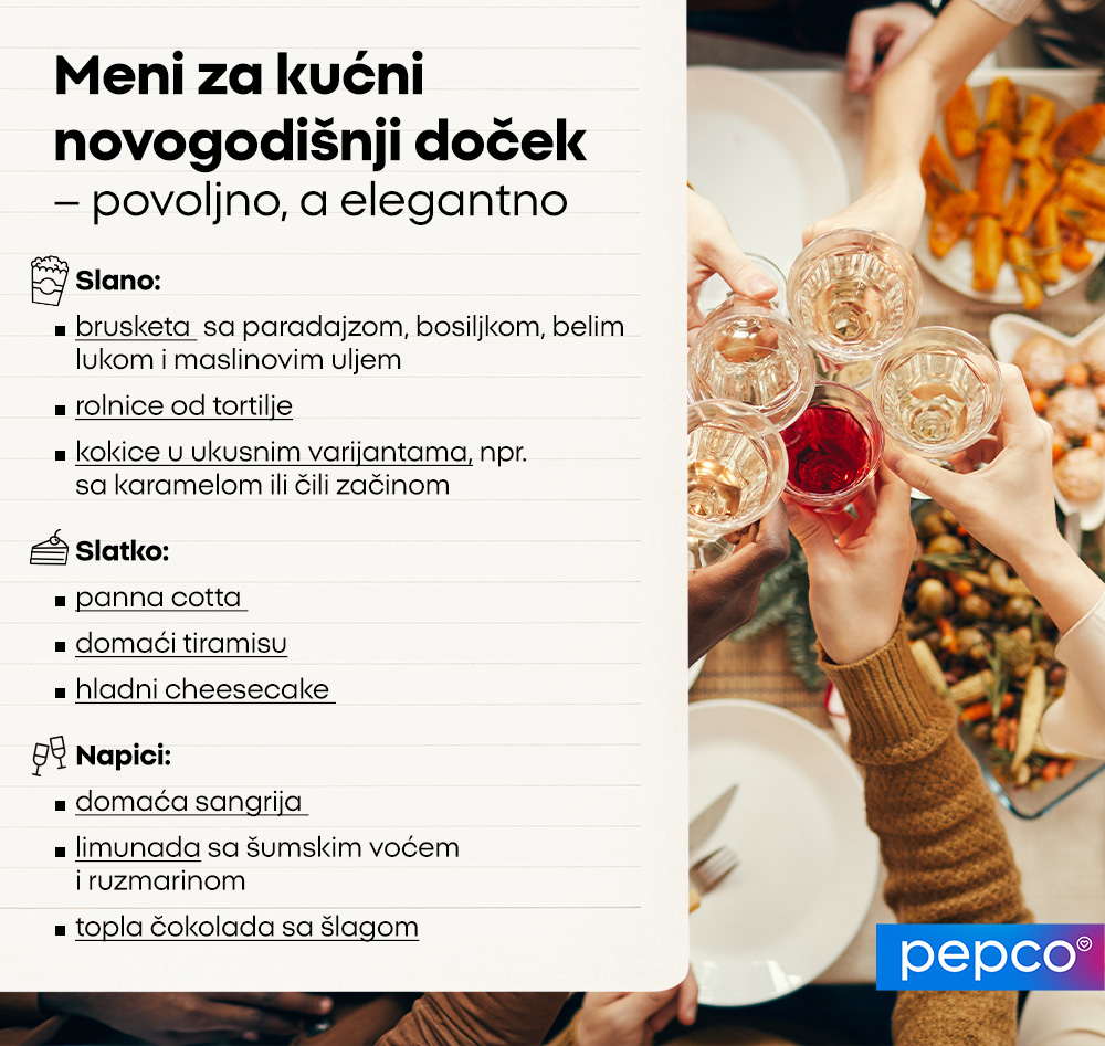 Meni za kućni novogodišnji doček – povoljno, a elegantno 